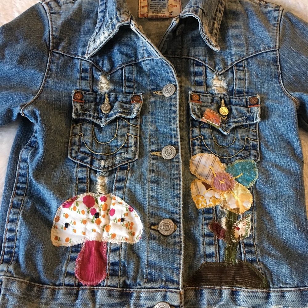 True Religion distressed denim jacket